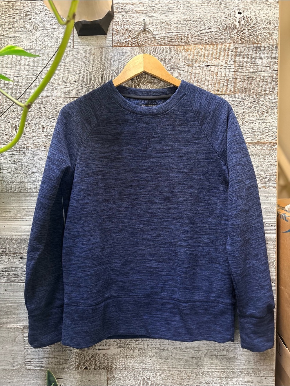 🏷 Banana Republic | Men's Arctic Fleece Crewneck Pullover Sweater - S, Blue